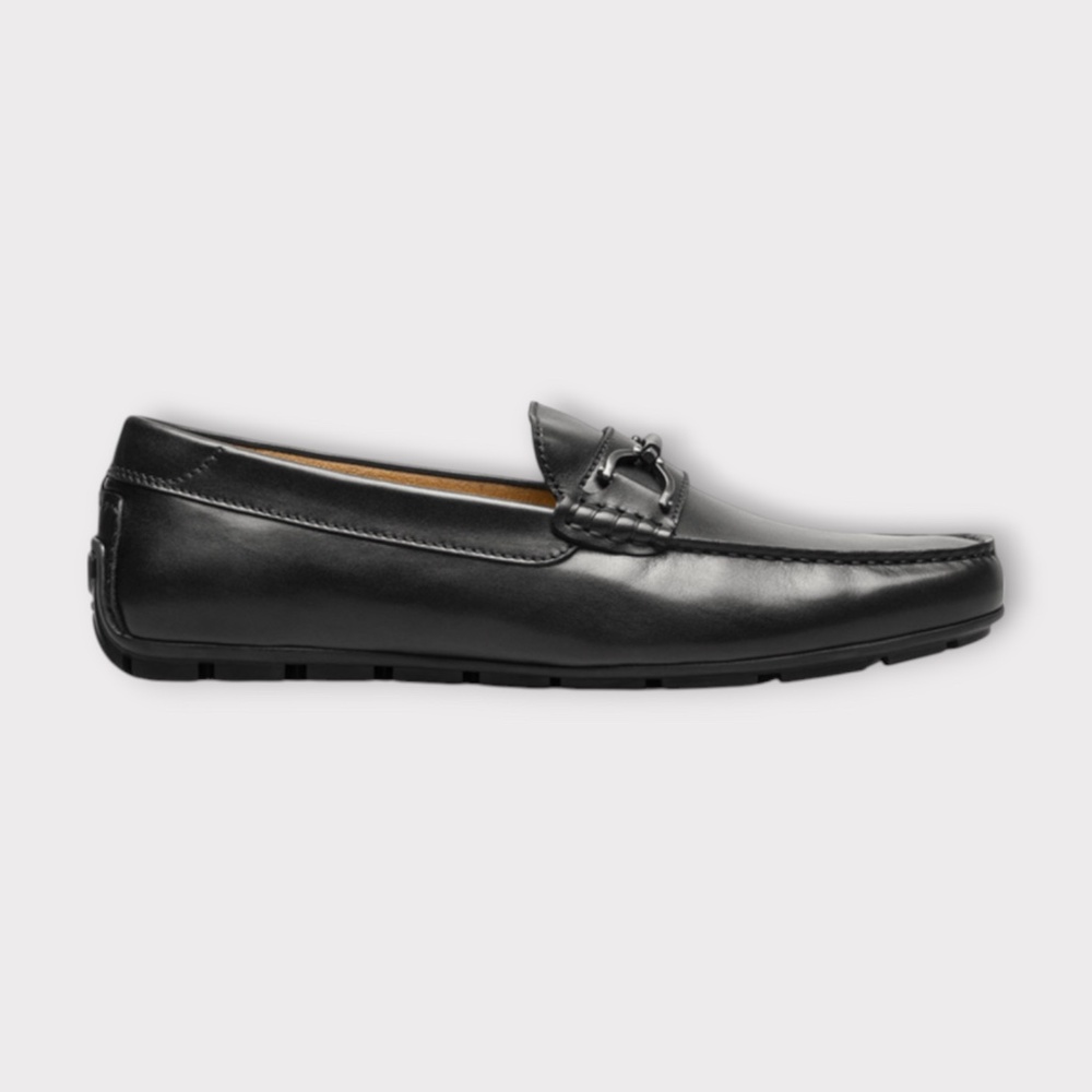 Mens Florsheim Motor Bit Driver in Black Leather. 13410 001